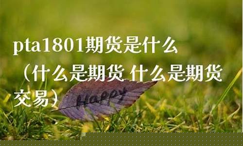 期货pta1801是什么(期货pta2105)_http://www.hanbangwangye.com_广期所_第1张